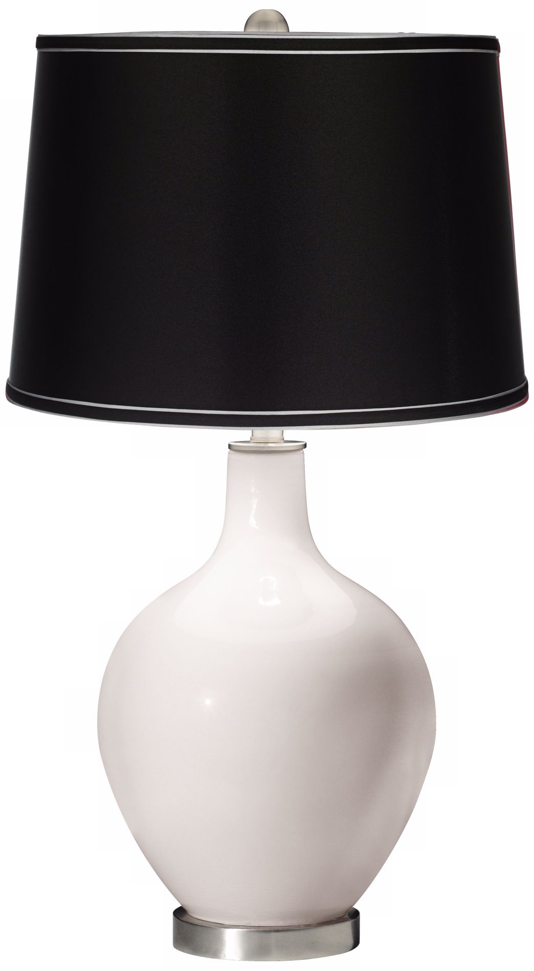 Smart White - Satin Black Shade Ovo Table Lamp