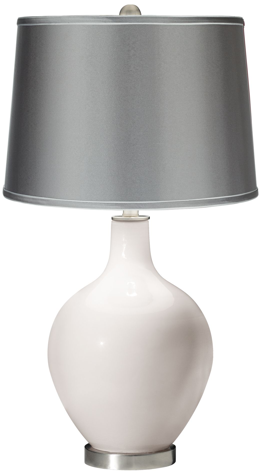 Smart White - Satin Charcoal Shade Ovo Table Lamp