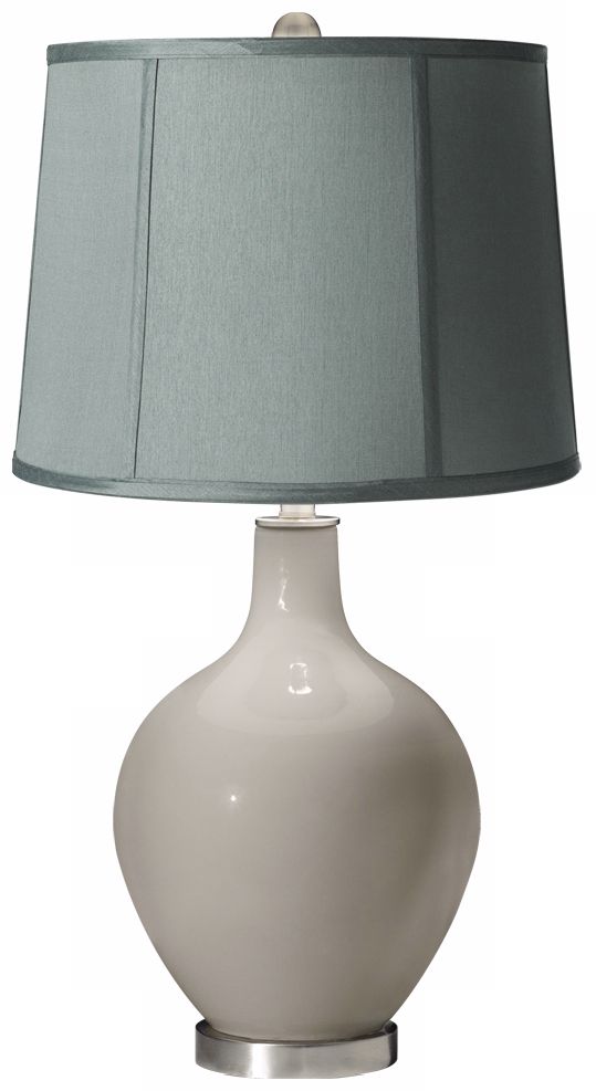 Requisite Gray Spa Blue Shade Ovo Table Lamp