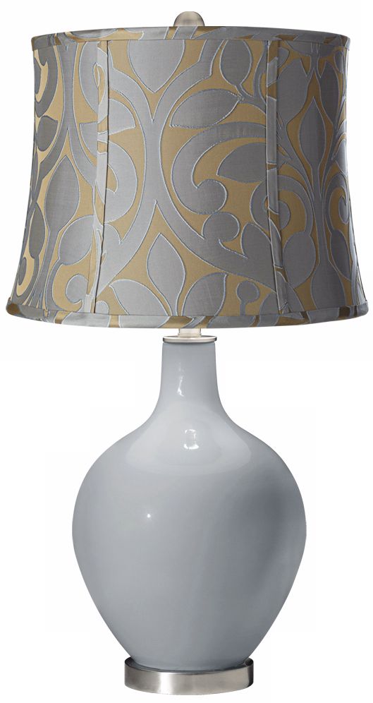 Uncertain Gray Lillian Floral Ovo Table Lamp