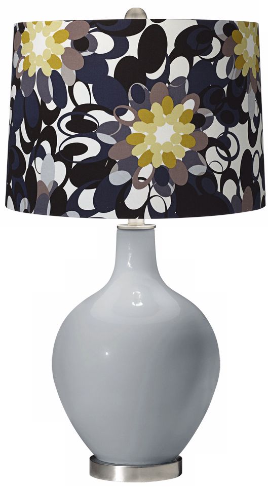 Uncertain Gray Black and Olive Ovo Table Lamp
