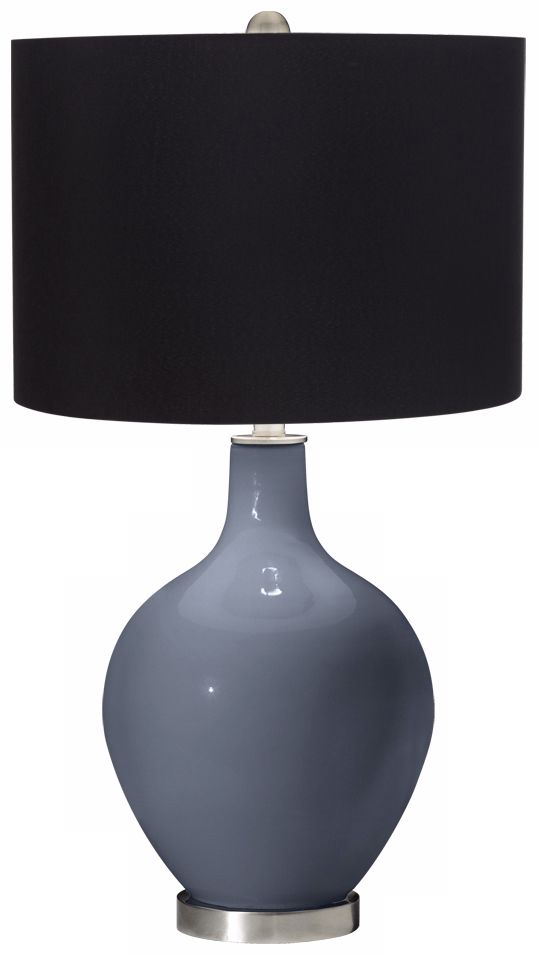 Granite Peak Black Shade Ovo Table Lamp
