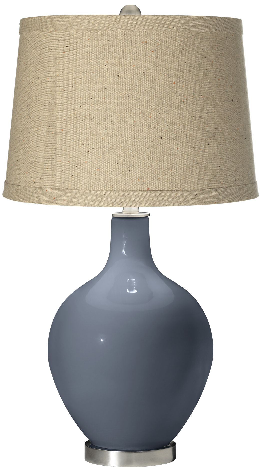 Granite Peak Oatmeal Linen Shade Ovo Table Lamp