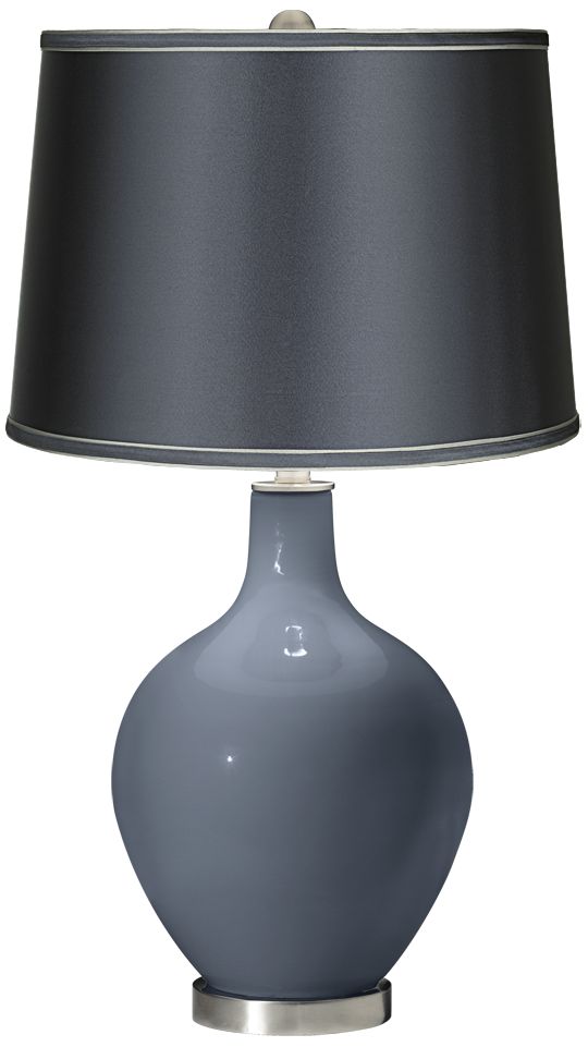 Granite Peak - Satin Dark Gray Shade Ovo Table Lamp
