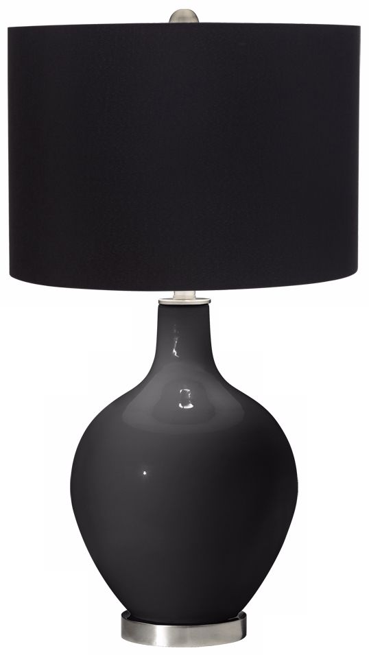 Tricorn Black Black Shade Ovo Table Lamp
