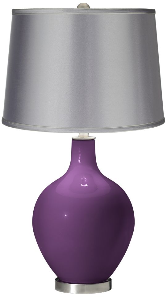Kimono Violet - Satin Light Gray Shade Ovo Table Lamp