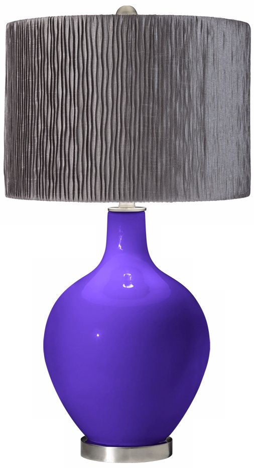 Violet Morell Silver Pleat Shade Ovo Table Lamp
