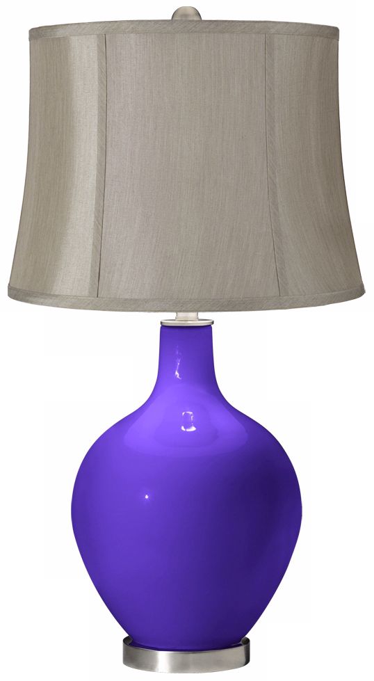 Violet Gray Shade Ovo Table Lamp