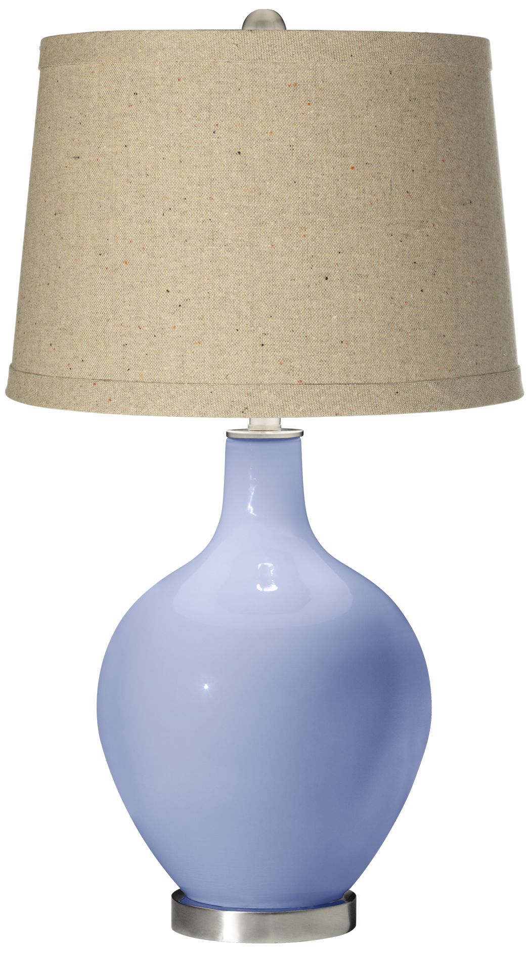 Lilac Oatmeal Linen Shade Ovo Table Lamp