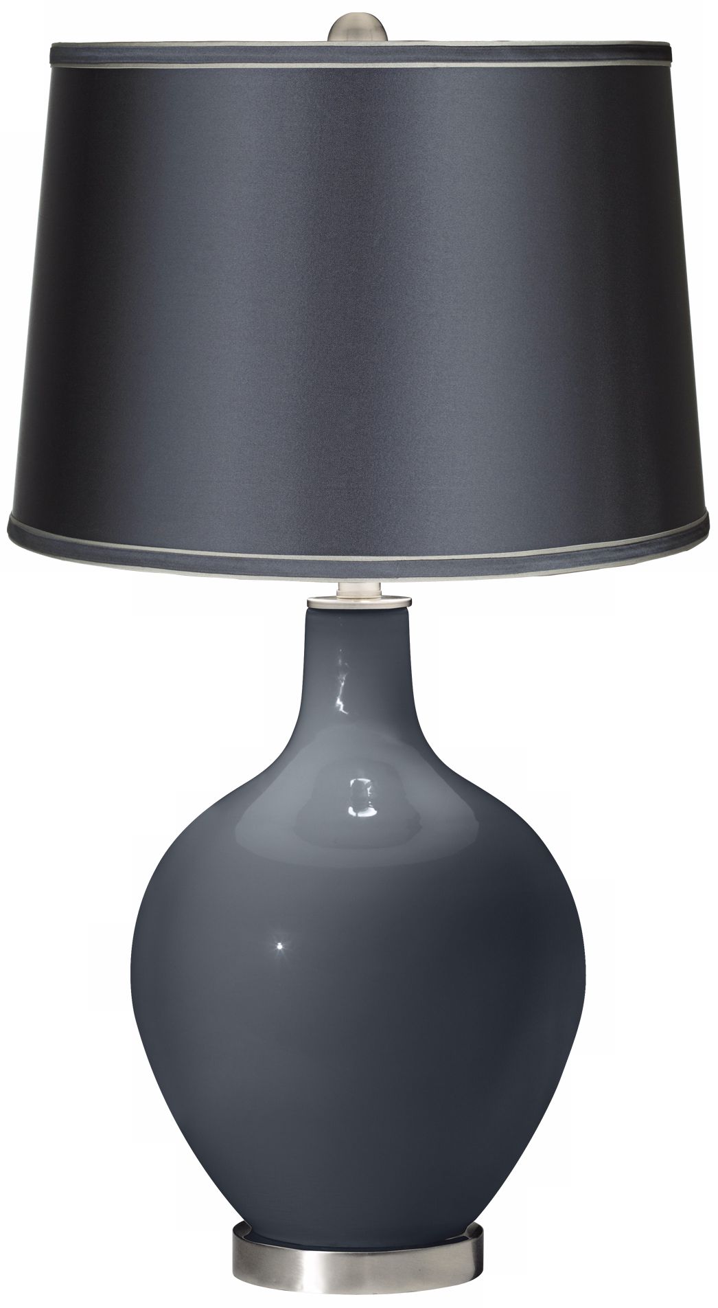 Outer Space - Satin Dark Gray Shade Ovo Table Lamp