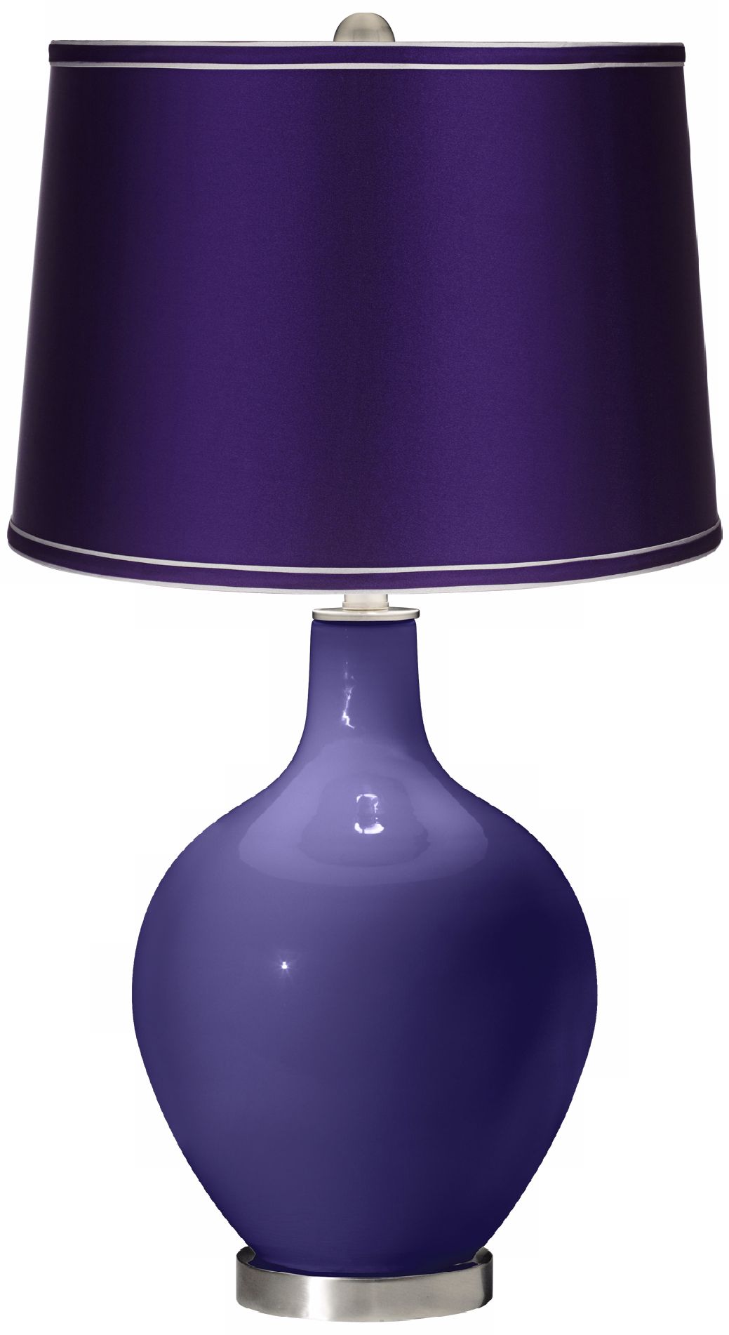 Valiant Violet - Satin Purple Shade Ovo Table Lamp
