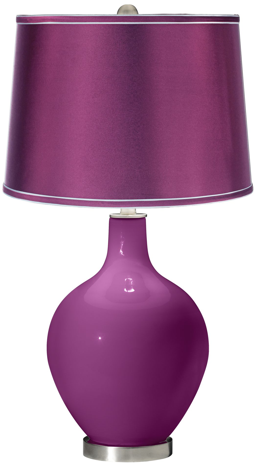 Verve Violet - Satin Plum Shade Ovo Table Lamp