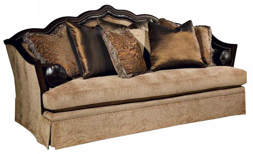 Lisa II Provence Slate Chocolate Chenille Sofa