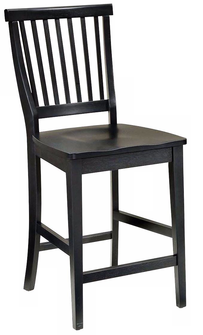 Arts and Crafts Black Bar Stool