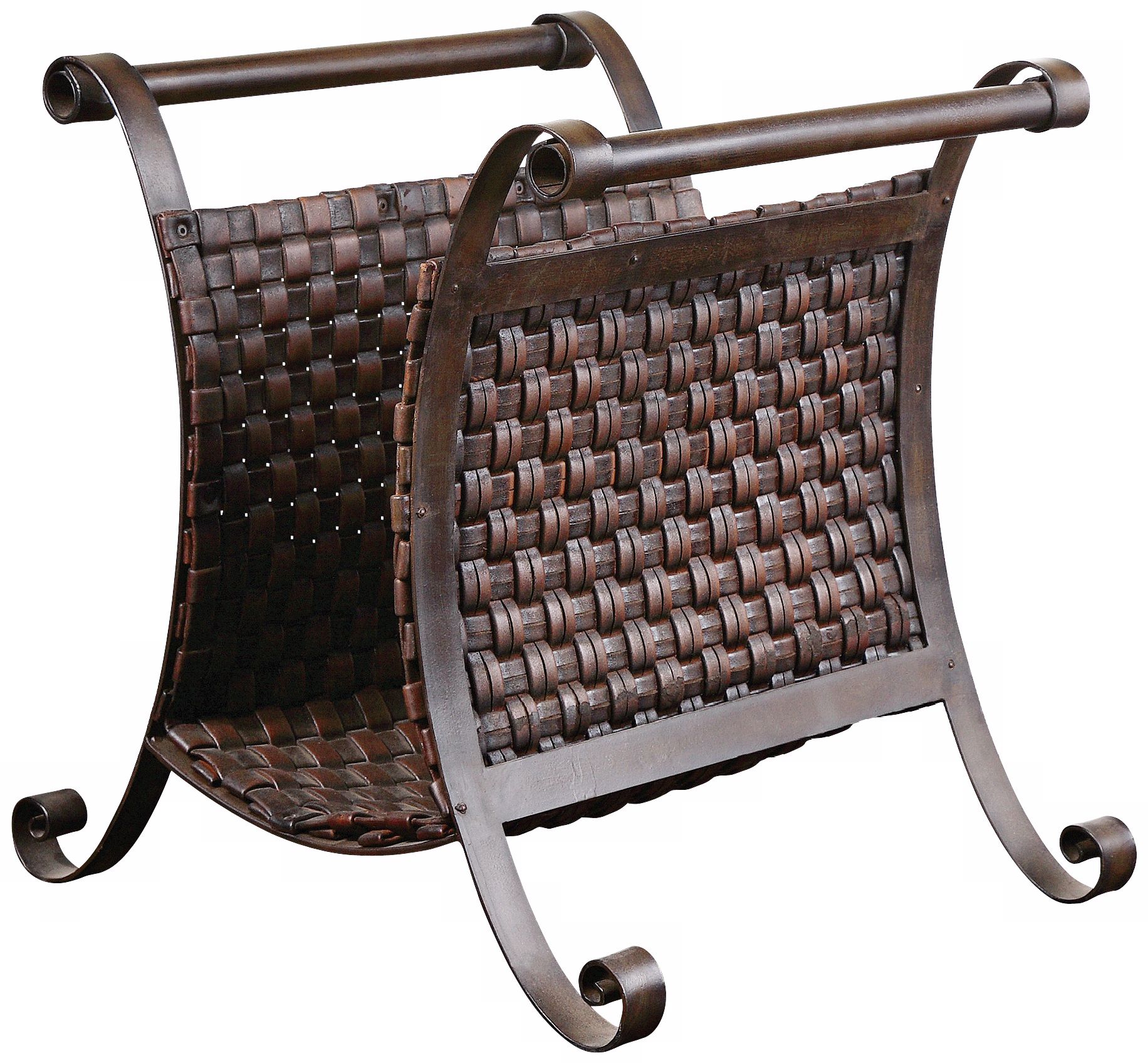 Uttermost Brunella Mocha Faux Leather Magazine Holder