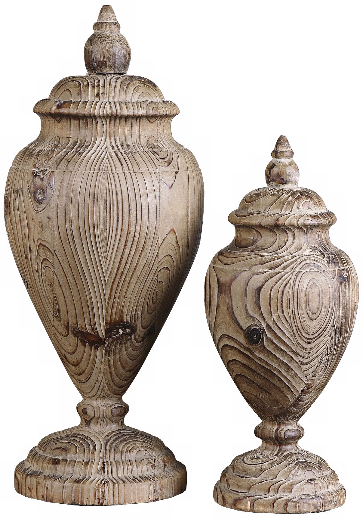 Uttermost Set of 2 Brisco Solid Wood Finials