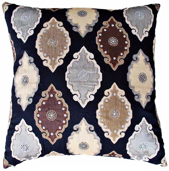 Azare 22" Square Black Accent Pillow