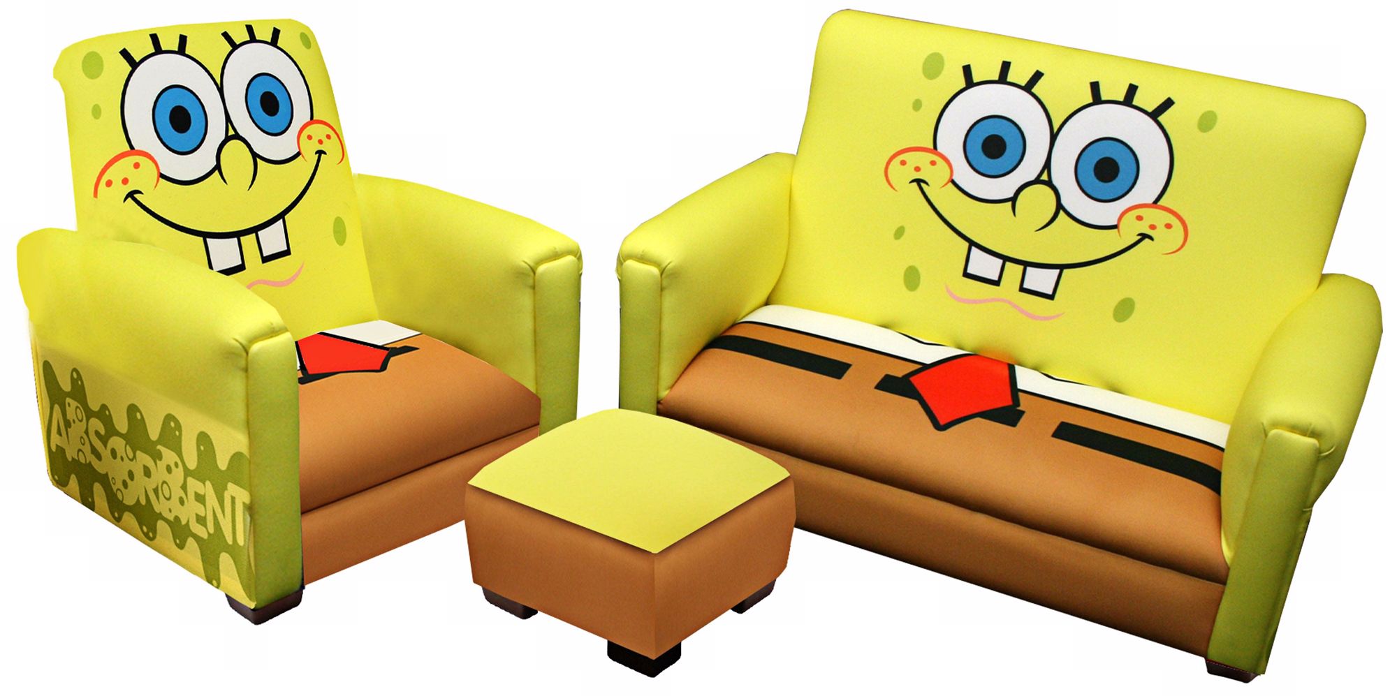 Spongebob Toddler Sofa Chair and Ottoman Set