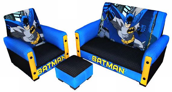Batman Toddler Sofa Chair and Ottoman Set