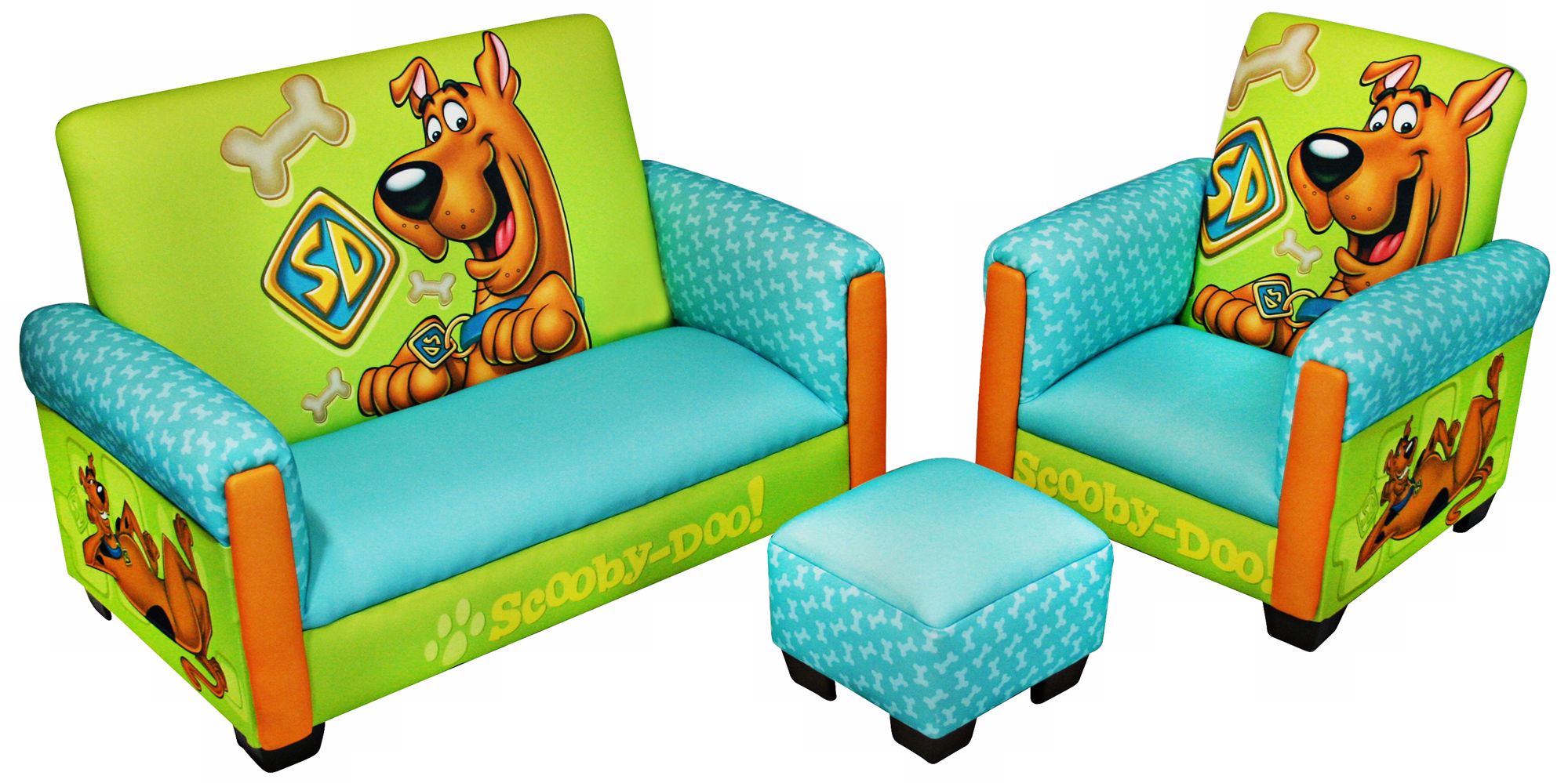 Scooby Doo Toddler Sofa Chair and Ottoman Set