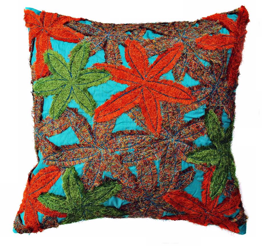 Reef Bright 22" Square Hand-Made Accent Pillow