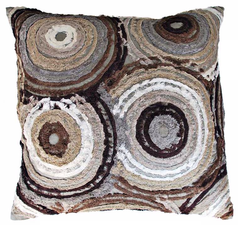 Retro Black 22" Square Hand-Made Accent Pillow