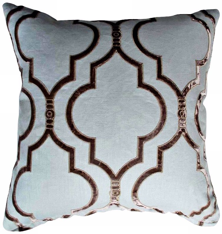 Taza Slate 20" Square Linen Accent Pillow