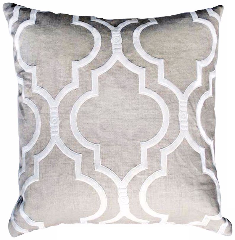 Taza Natural 20" Square Linen Accent Pillow