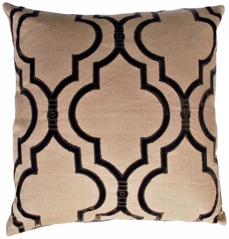 Taza Tobacco 20" Square Linen Accent Pillow