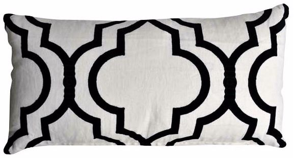 Taza Tuxedo 20" Wide Linen Accent Pillow