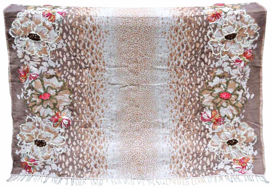 Jenna Brown Decorative Wool Throw Blanket