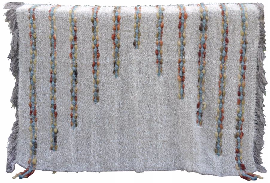 Kona Taupe Decorative Wool Throw Blanket