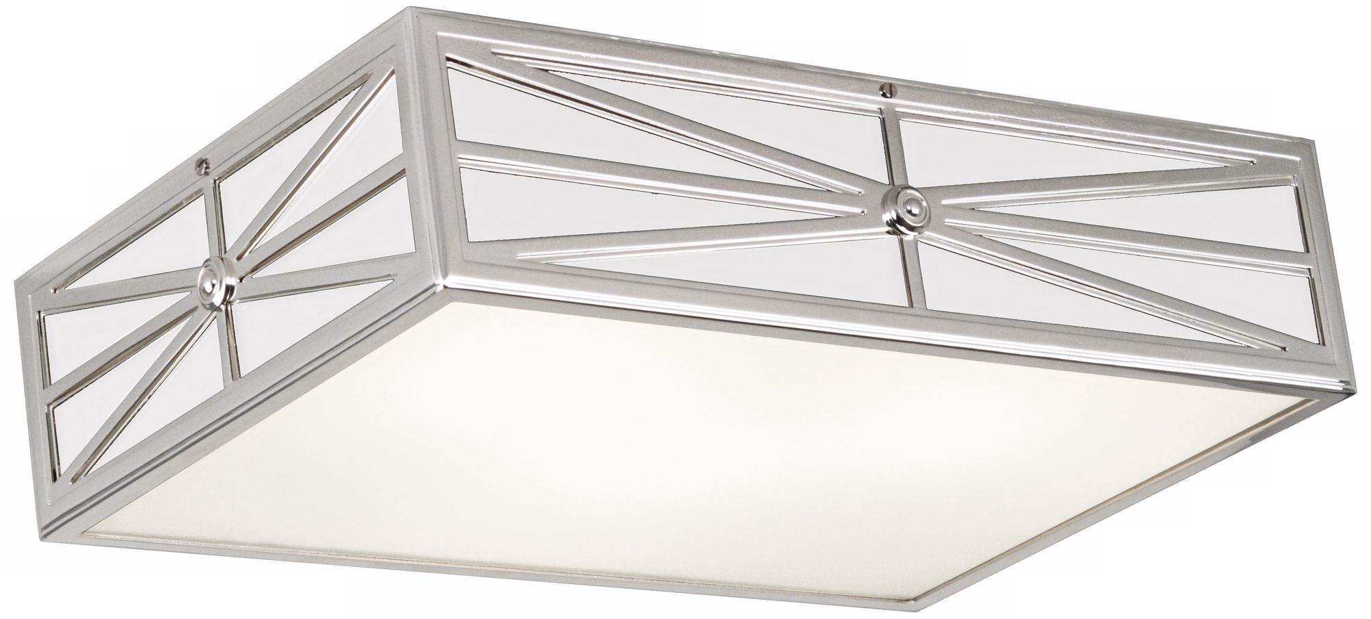 Mary McDonald Directoire White 18" Silver Ceiling Light