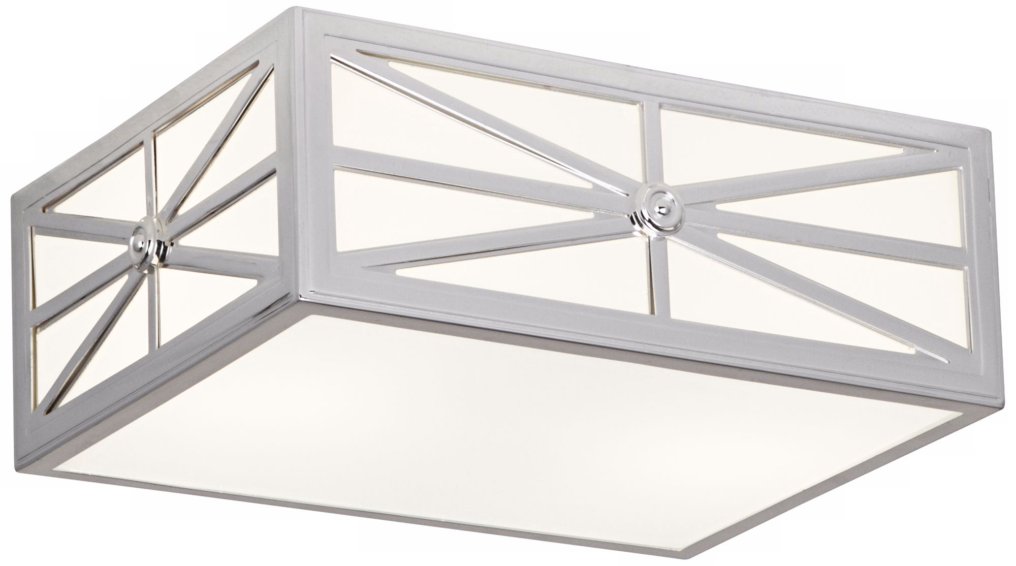 Mary McDonald Directoire White 12 1/4" Silver Ceiling Light