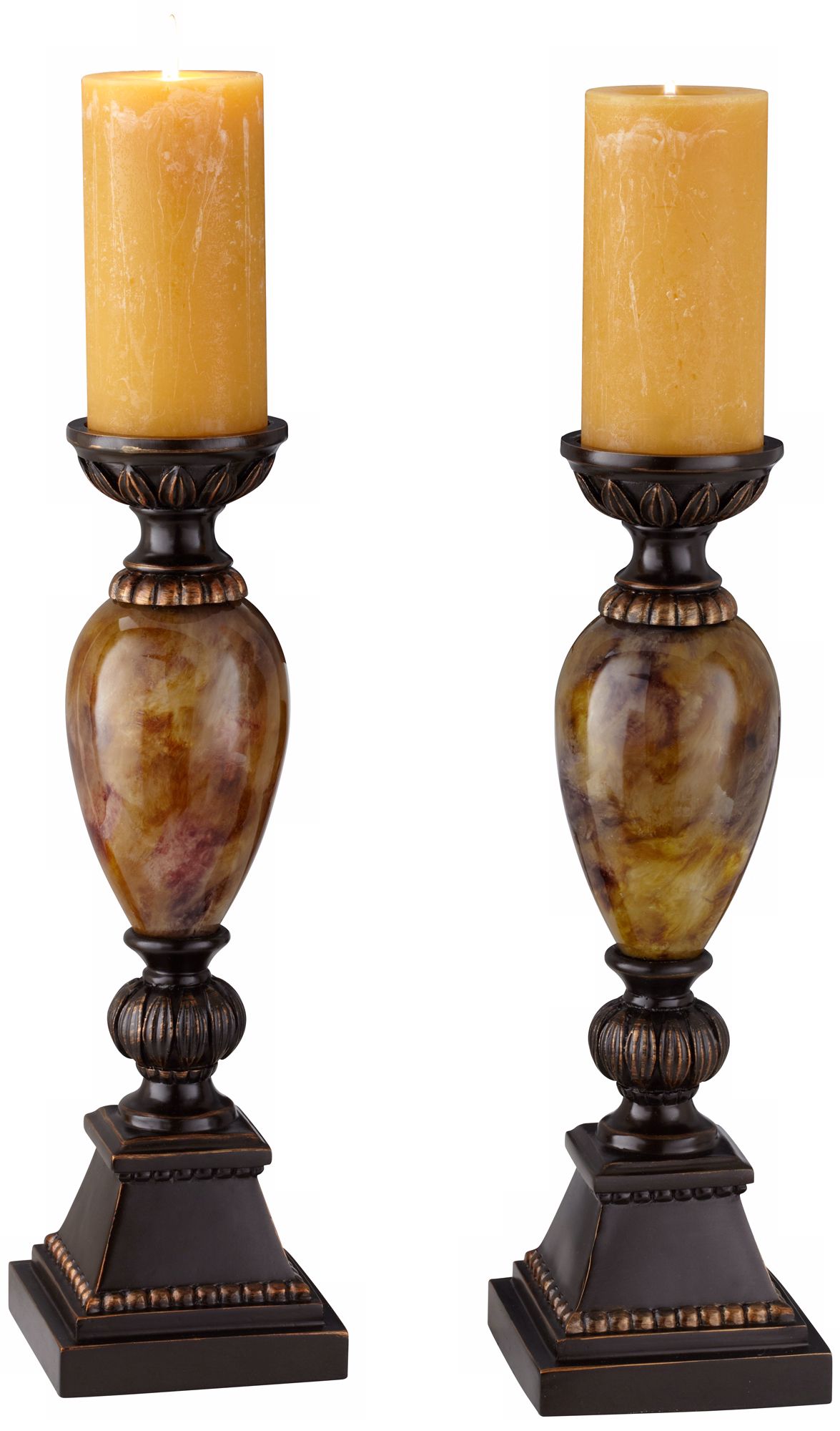 Kathy Ireland Mulholland 16" High Candle Holders Set of 2