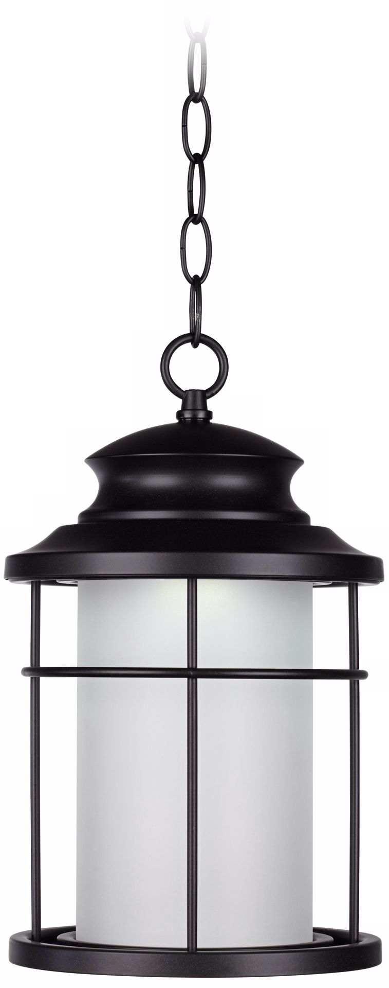 Warburton 14" High Black LED Outdoor Hanging Light