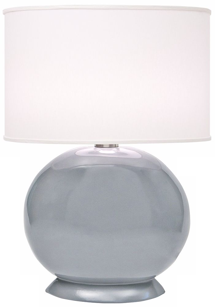 Thumprints Cartman Slate Gray with White Shade Table Lamp