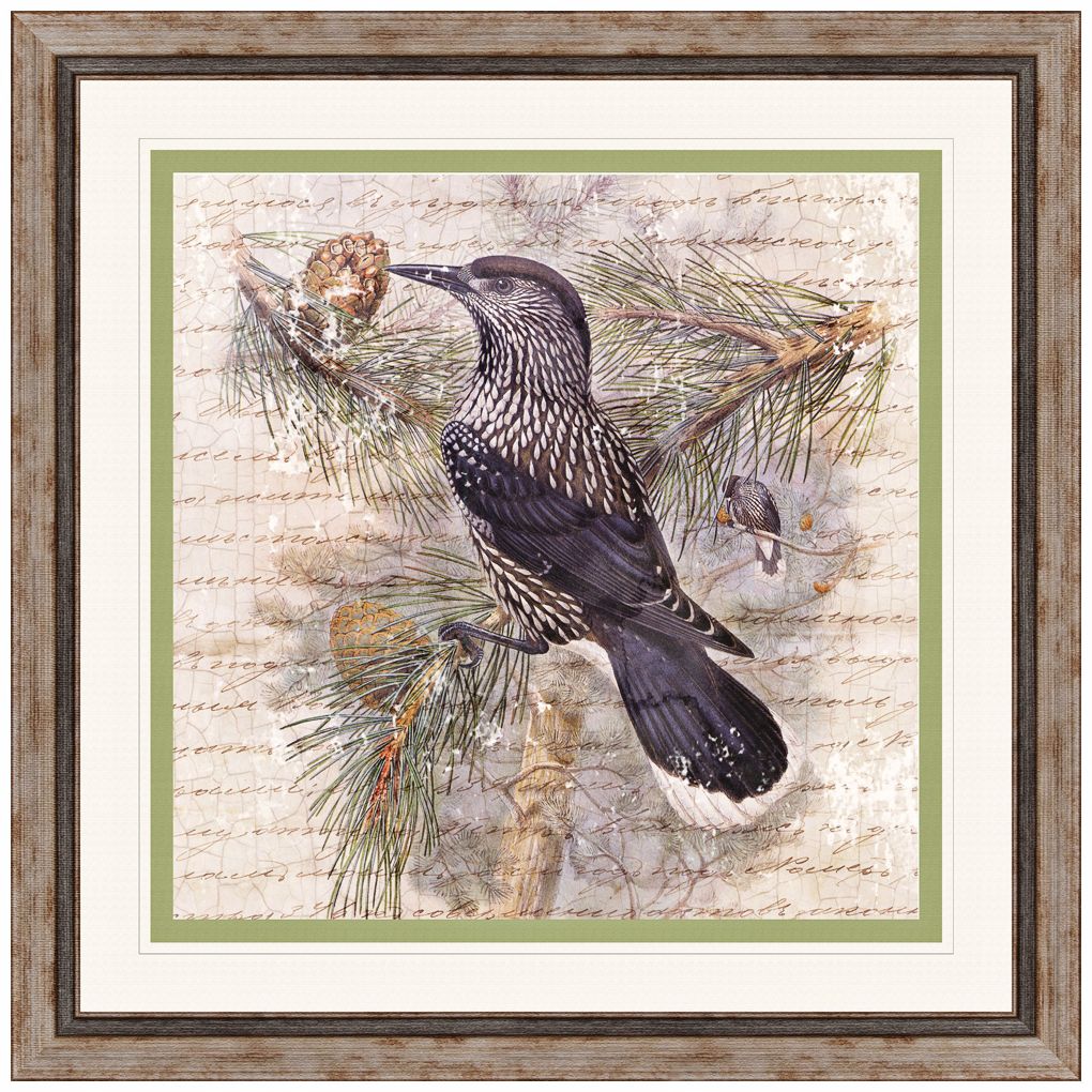 Flock of Two II 23" Square Framed Bird Wall Art