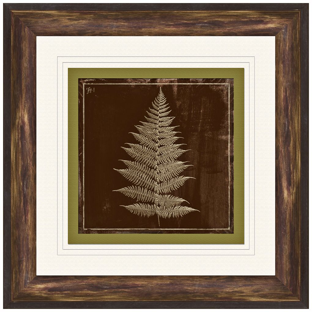 Fern Imprint II 14 3/4" Square Framed Botanical Wall Art