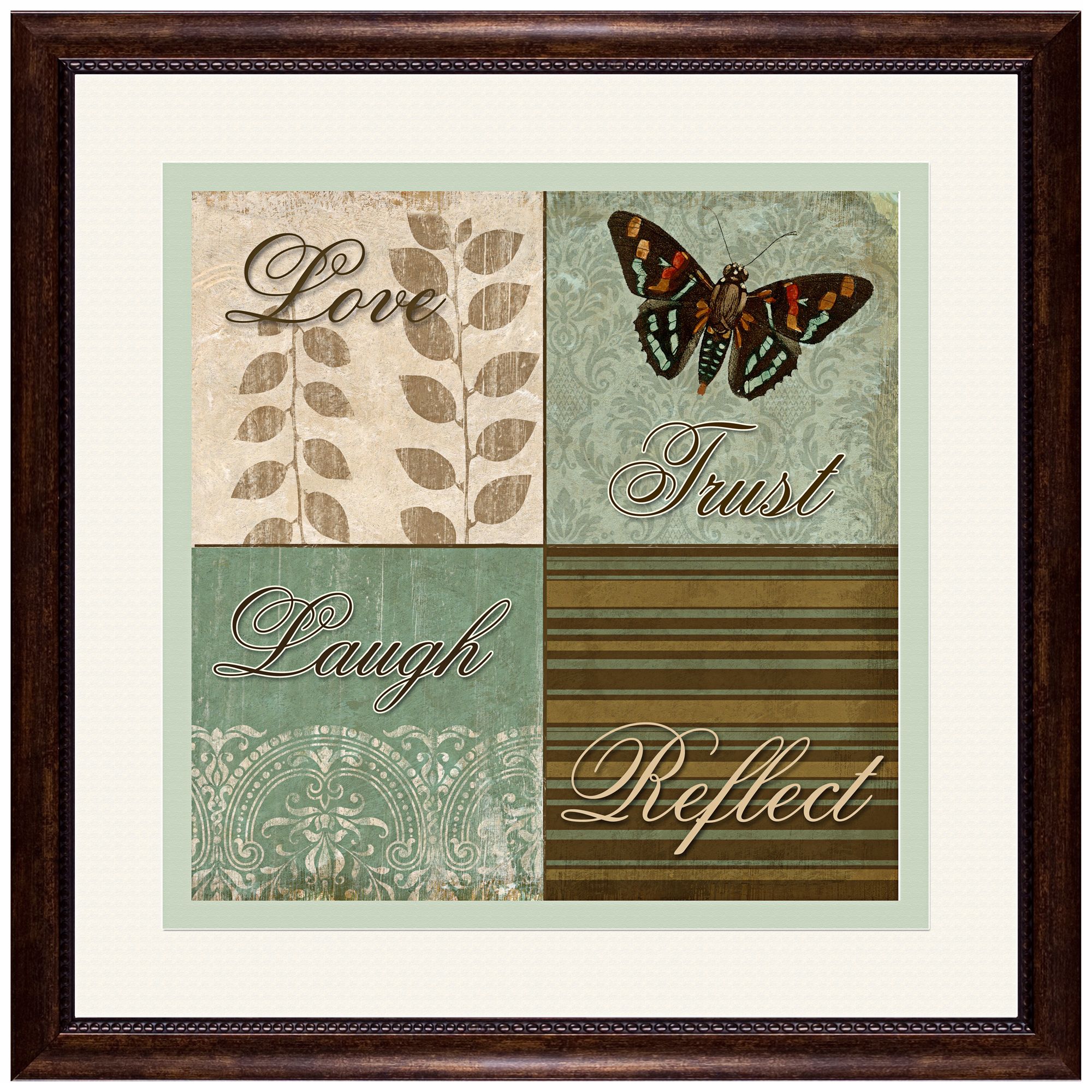 "Love" 18 1/2" Square Inspirational Wall Art