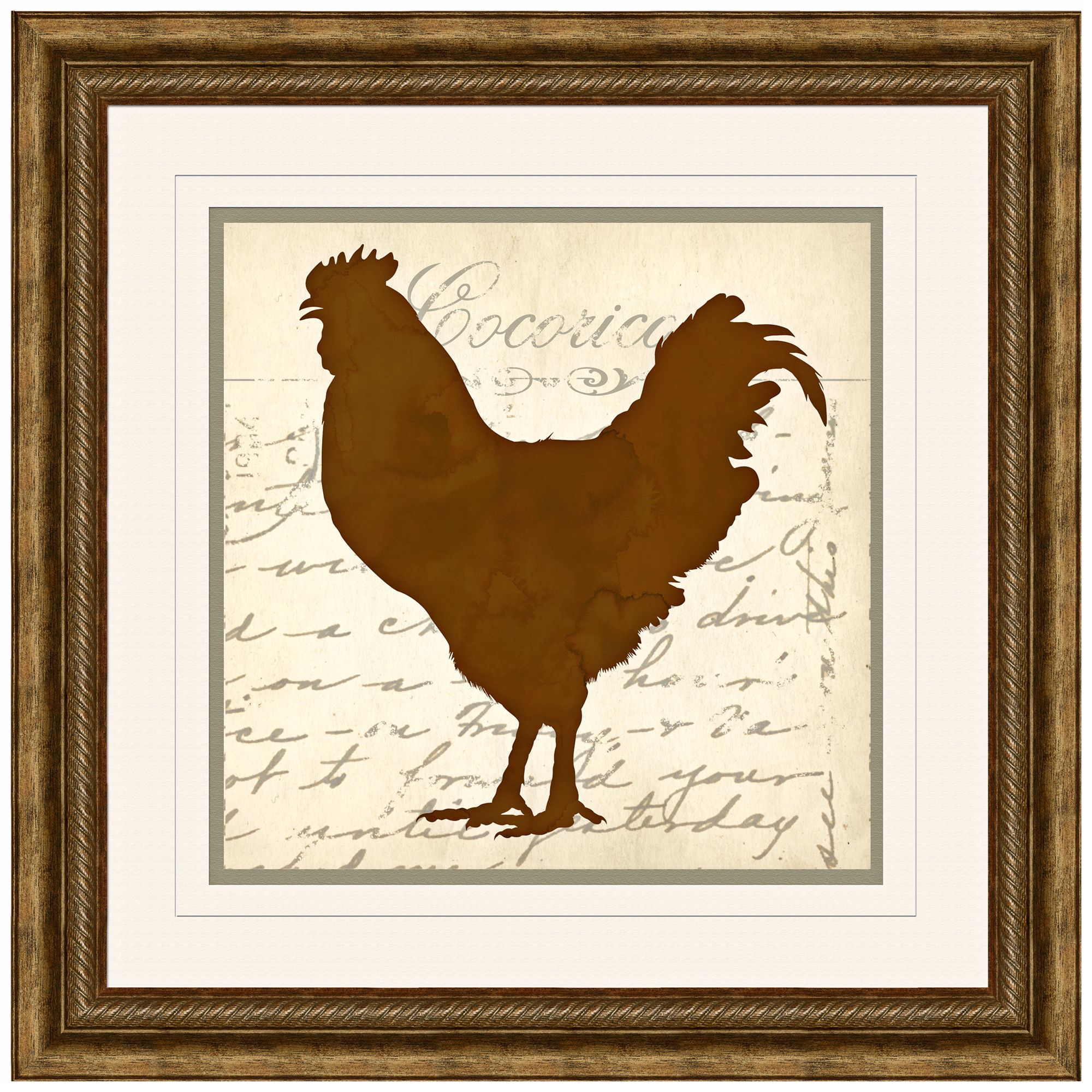 Cocorico 17" Square Chicken Wall Art