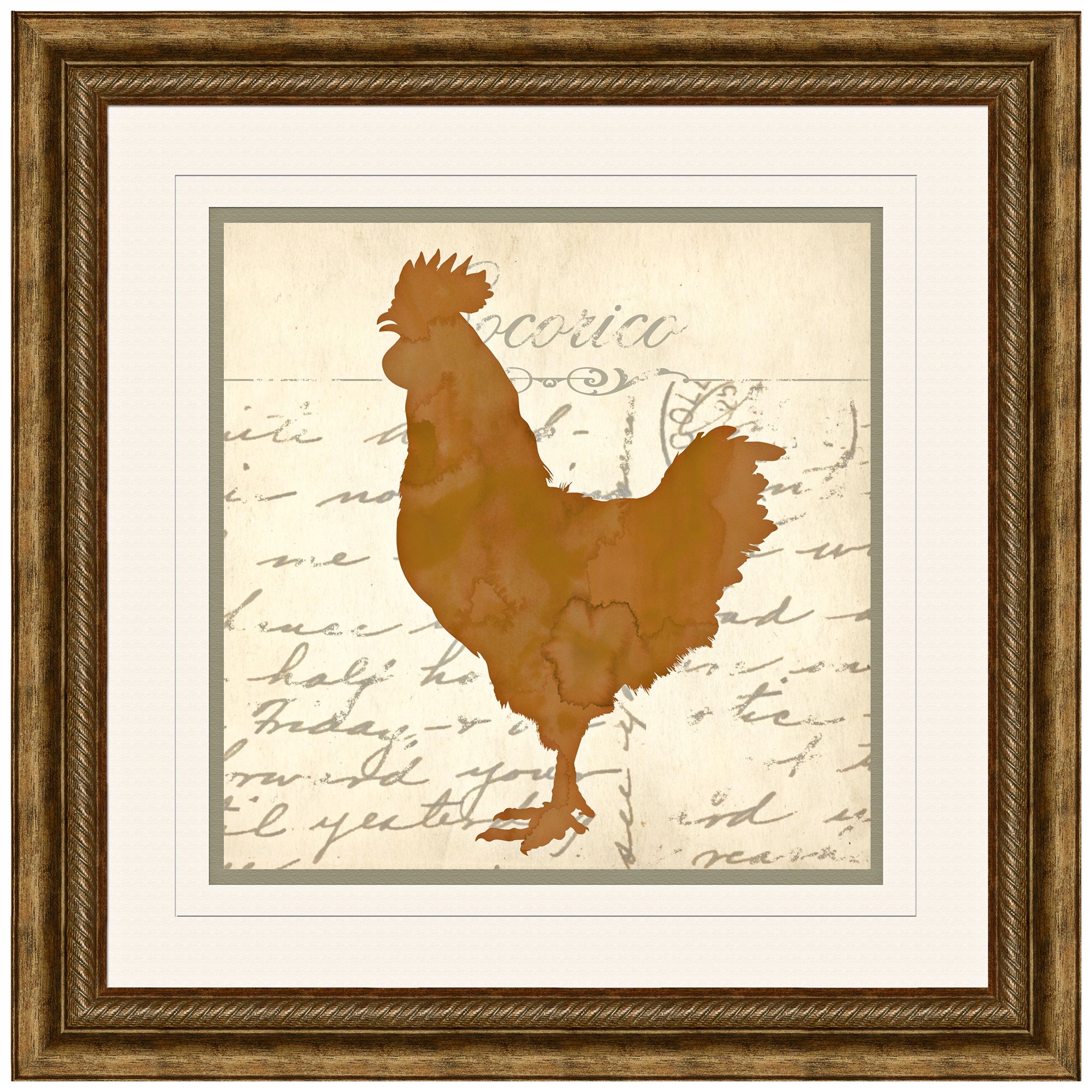 Cocorico II 17" Square Chicken Wall Art