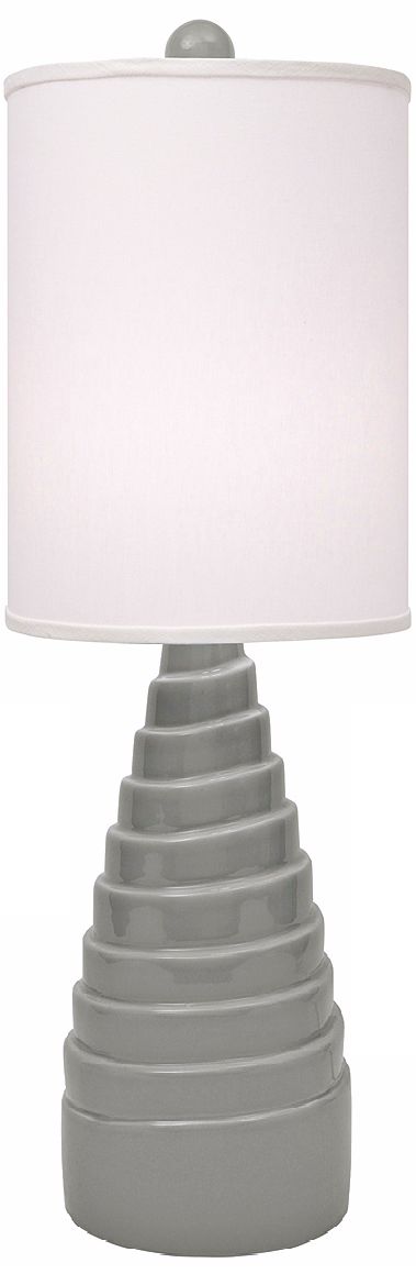 Thumprints Spiral Slate Gray Table Lamp
