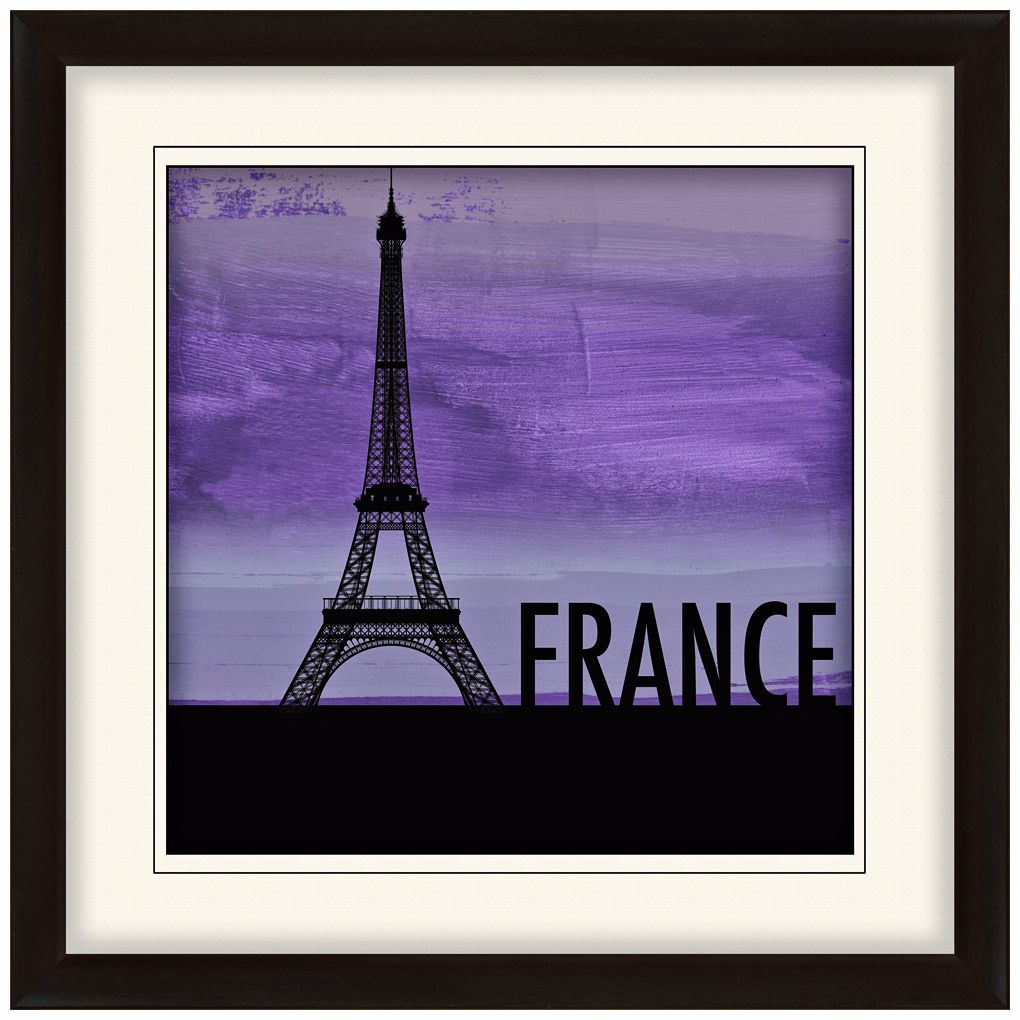 Nocturnal Landmarks 20" Square France Wall Art
