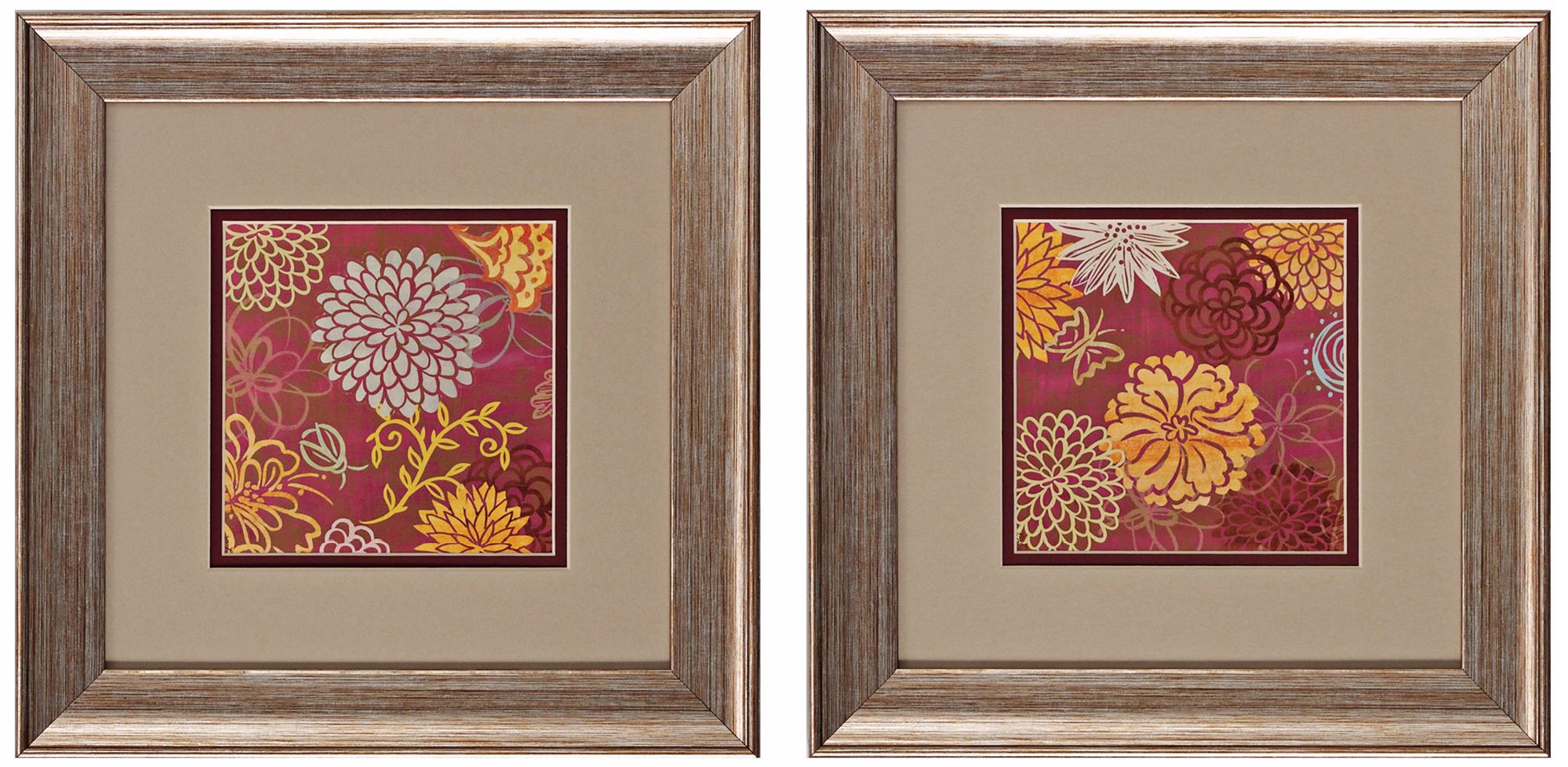 Floral Soiree Set of 2 Art Prints