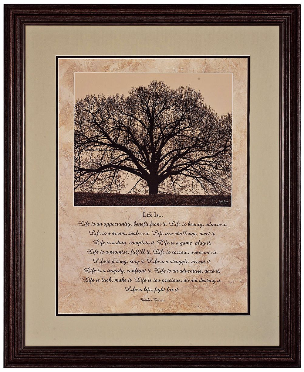 Life Is...34" High Framed Tree Wall Art