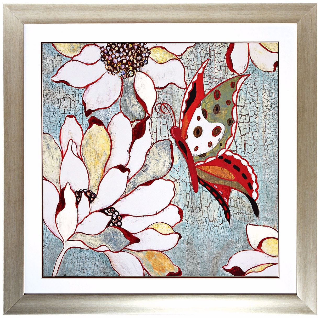 Butterfly I 30" Square Framed Wall Art