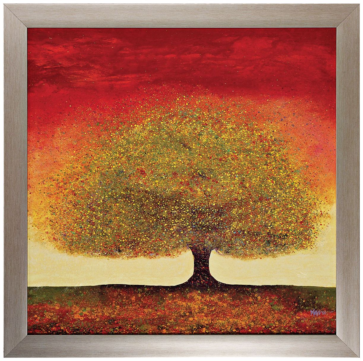 Dream Tree 30" Square Framed Landscape Wall Art Print