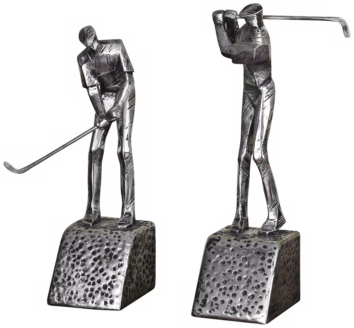 Set of 2 Uttermost Practice Shot Golfer Bookends