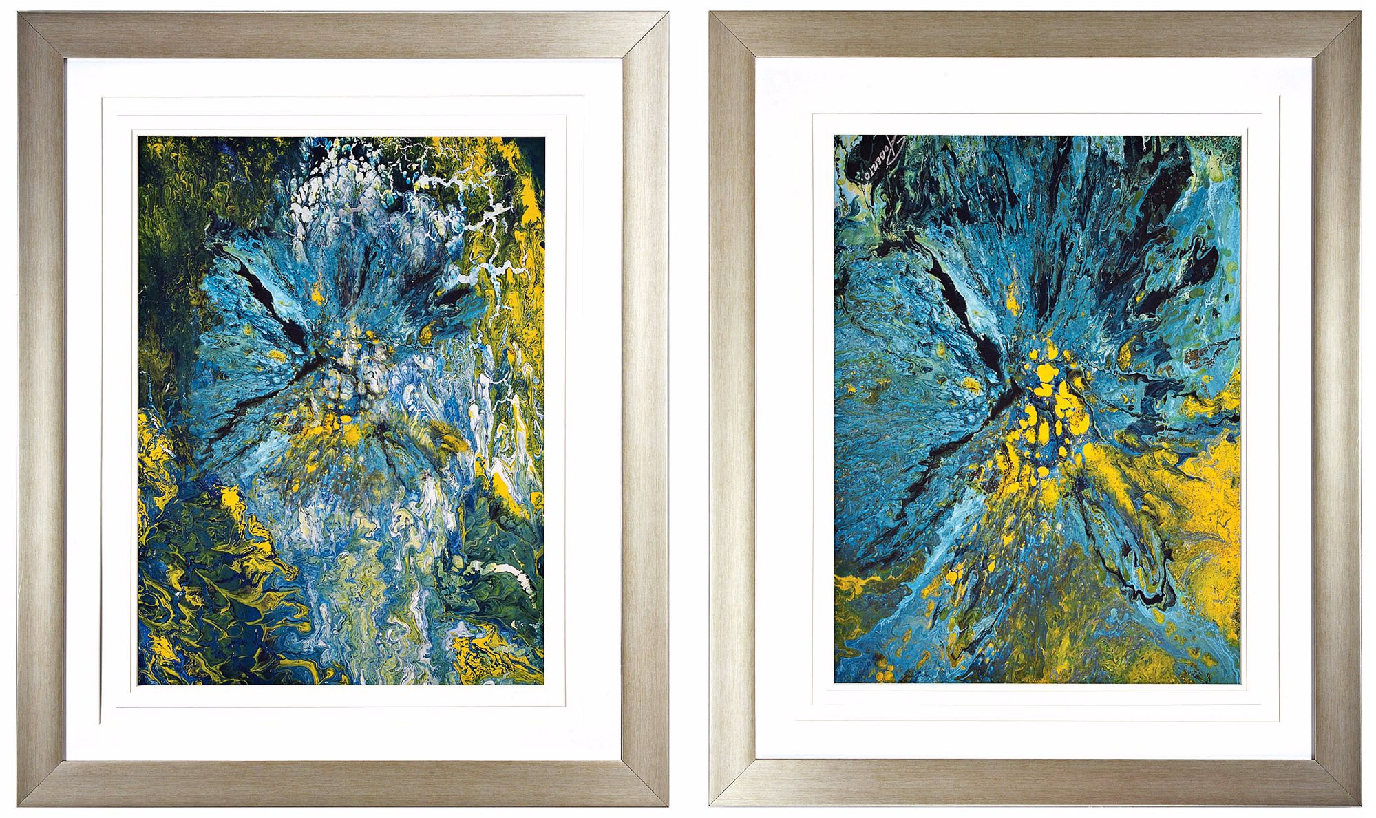 Sea 34" High Framed Art Prints Set of 2